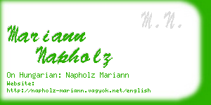 mariann napholz business card